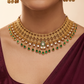 Majestic Bridal Kundan Choker with Hanging Stone Borders
