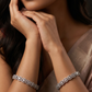 Drape Edge Rhodium Bangles with Sculpted Centre Layout