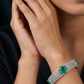 Avenue Mesh Rhodium Bangles with Textured Surface Pattern