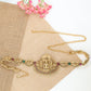 Shrivatsa Lakshmi Shrine Waist Belt with Pillared Crest and Gem Arch Fringe