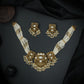 Silver Regal Square-Motif Choker Set