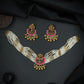 Silver Lakshmi Pearl-Strand Choker Set