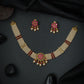 Silver Floral Medallion Pearl Choker Set