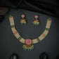 Silver Lotus-Round Pearl Choker Set