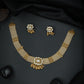 Silver Square Rosette Pearl Choker Set