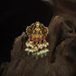 Silver Lakshmi Lotus Jade Bead Pendant