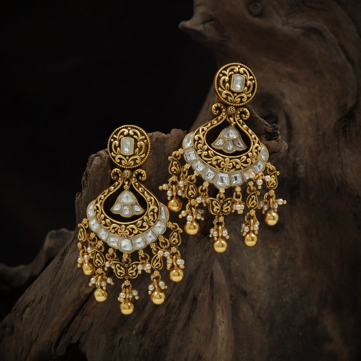 Silver Filigree Cascade Hanging Earrings