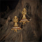 Temple Dancer Silver Jumka Earrings