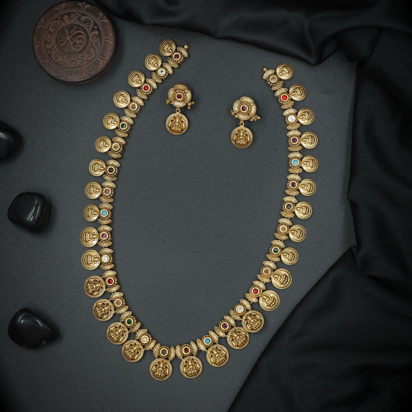 Antique Silver Coin Long Haara Set