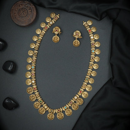 Antique Silver Coin Long Haara Set