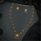 Antique Gold-Tone Floral Pendant Necklace Set
