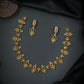 Leaf Cluster Silver Necklace Set