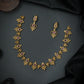 Leaf Cluster Silver Necklace Set