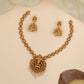 Silver Goddess Lakshmi Coin Link Necklace Set