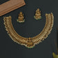 Traditional Lakshmi Idol Centre Peacock Link Silver Necklace