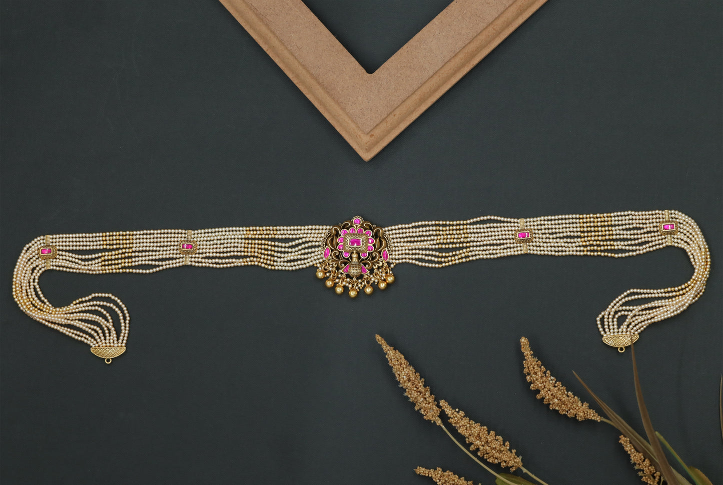 Iconic Floral Silver Waist Belt with Ornamental Detail