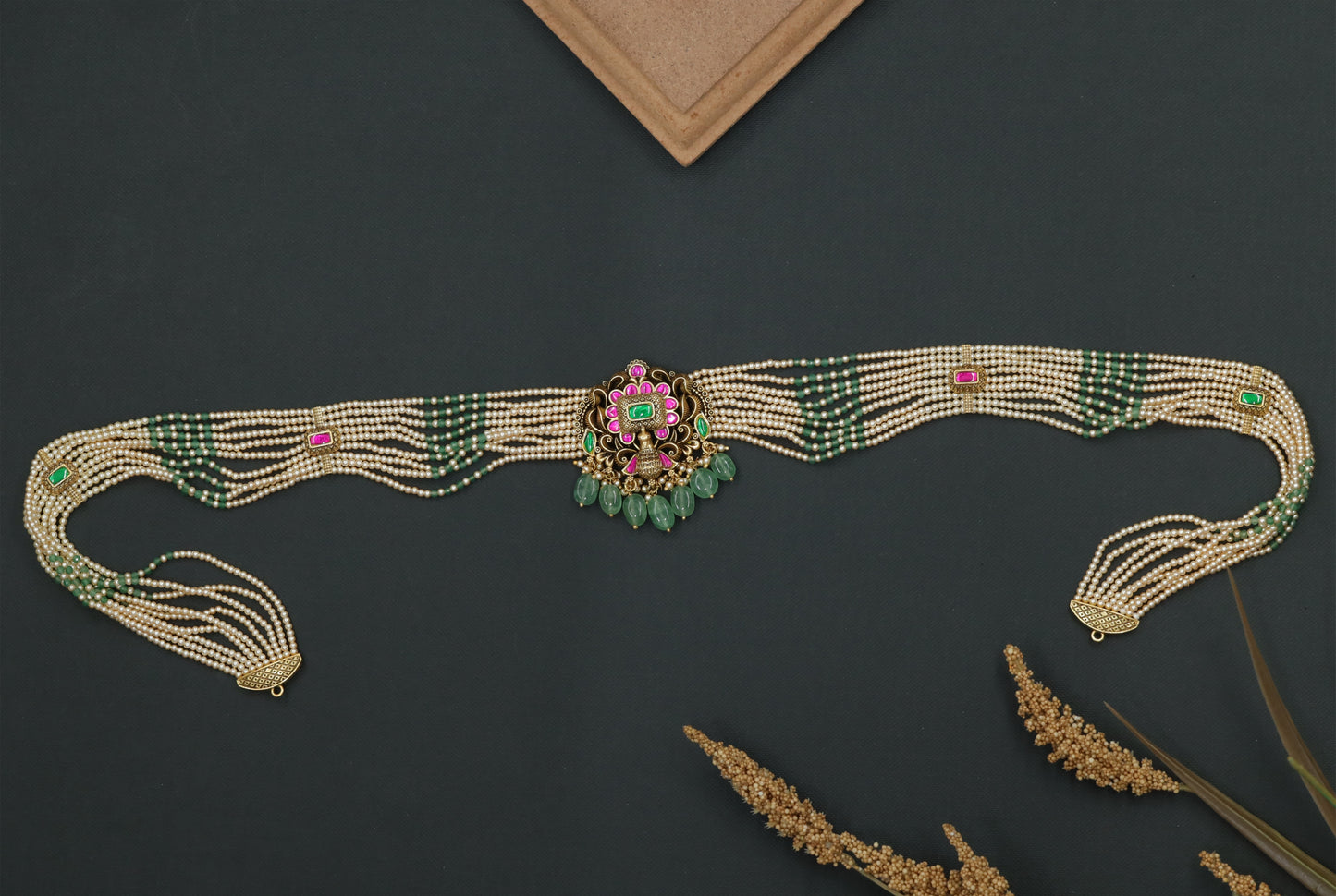 Iconic Floral Silver Waist Belt with Ornamental Detail