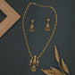 Silver Temple Lakshmi Chain with Devotional Presence