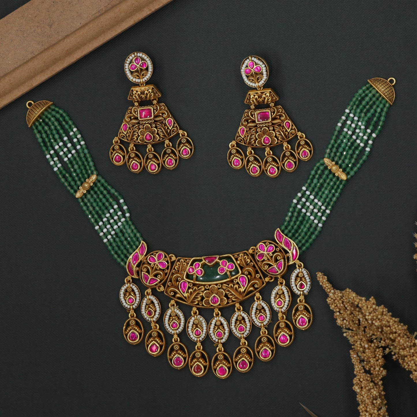 Signature Emblem Necklace with Composed Front Layout