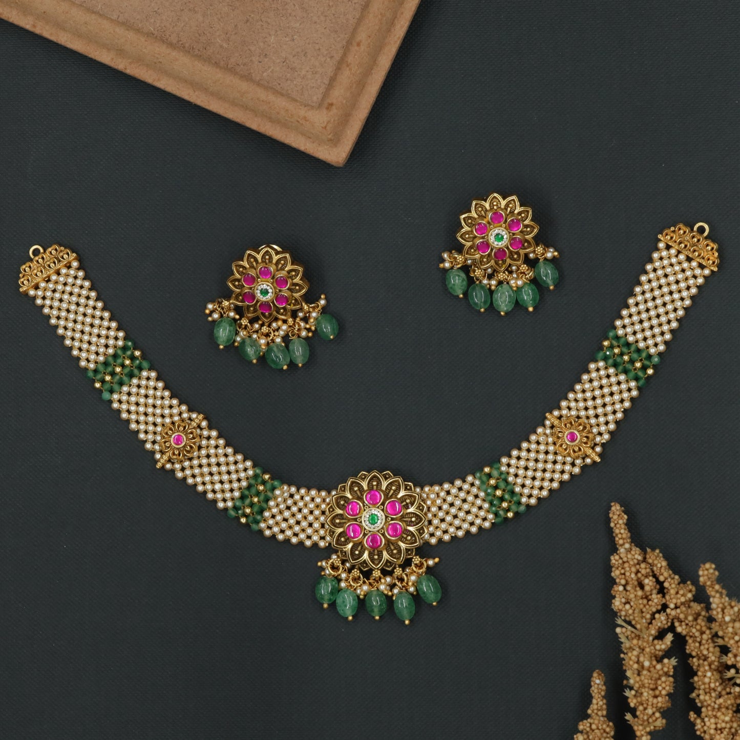 Regal Blossom Choker with Decorative Presence