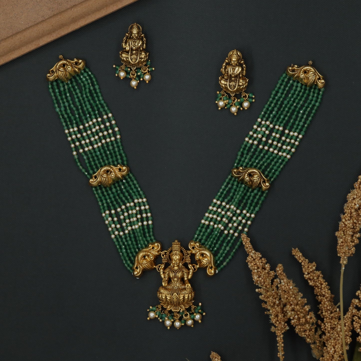 Iconic Lakshmi Necklace with Sacred Ornamentation