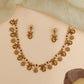 Silver Peacock Shell Motif Necklace Set