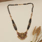 Traditional Bead Antique Mangalsutra with Sculpted Pendant Layout