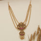 Luxury Pearl Chain Antique Jade Bille+Mati with Dangling Drop Accents