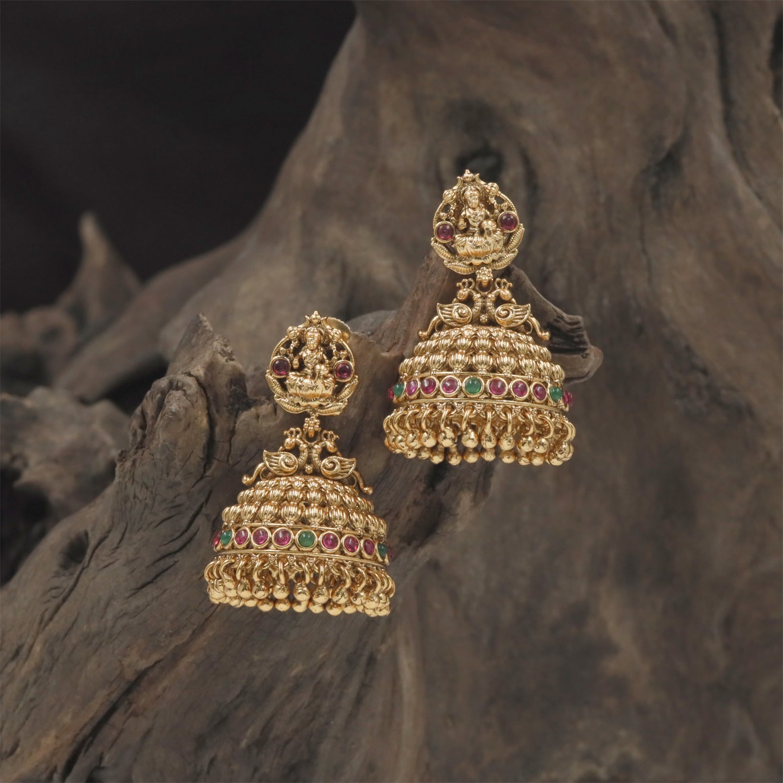 Cluster Fringe Antique Jumka with Decorative Dome Arrangement
