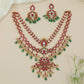 Detailed Mosaic Jadau Necklace with Ornamental Fringe Borders