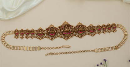 Bridal Lakshmi Antique Waist Belt with Ornamental Border Styling