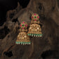 Classic Bell Shape Antique Jumka with Hanging Tassel Finish
