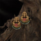 Temple Lakshmi Antique Hangings with Floral Cluster Detailing
