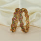 Bellatrix Curve Antique Bangles with Interlock Vine Pattern and Raised Borders