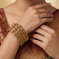 Lotus Grid Antique Bangles with Vertical Accent Rows and Raised Detailing