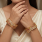 Mirror Mesh Antique Bangles with Structured Oval Alignment and Side Borders