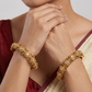 Heritage Disc Antique Bangles with Raised Circular Frames and Rope Borders