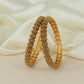 Twisted Border Antique Bangles with Rounded Surface Pattern and Fine Texture