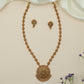 Temple Lakshmi Antique Chain With Pendant with Circular Link Detailing