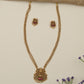 Ornamental Temple Layout Antique Chain With Lakshmi Motif Detailing