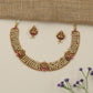 Bridal Ball Weave Antique Necklace with Floral Center Highlights
