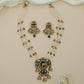 Lustre Pendant Kundan Pearl Long Haara with Structured Fringe Layout