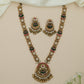Blaze Disc Kundan Long Haara with Hanging Ball Border