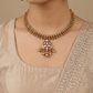 Bloomline Kundan Necklace with Dense Flower Chain Detailing