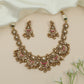 Glowscroll Kundan Necklace with Hanging Ball Clusters