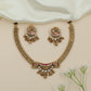 Lattice Chain Kundan Necklace with Floral Connectors