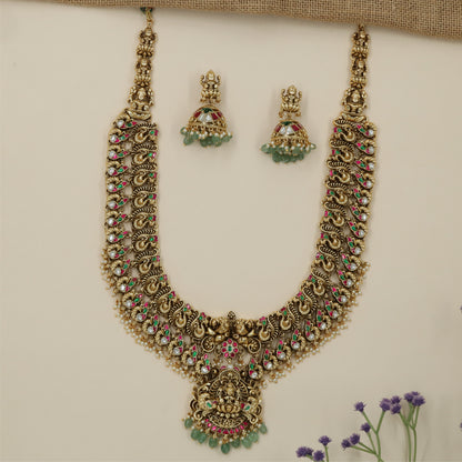 Luxury Peacock Scroll Pendant Antique Long Haara