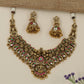 Temple Lakshmi Peacock Antique Necklace Set