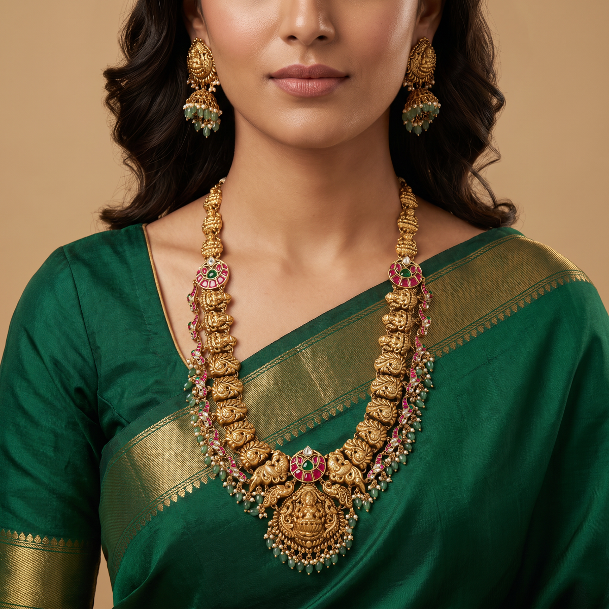 Premium Peacock Link Hanging Antique Long Haara