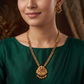 Heritage floral pendant chain with handcrafted gemstone detailing